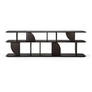 ETHNICRAFT console GEOMETRIC (Teck peint marron - bois massif)