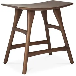 ETHNICRAFT tabouret OSSO H 48 cm (Teck peint marron - bois massif) pas cher