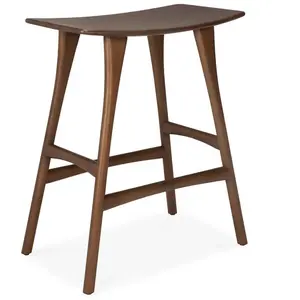 Comparateur de prix : ETHNICRAFT tabouret OSSO H 67 cm (Teck peint marron - bois massif)