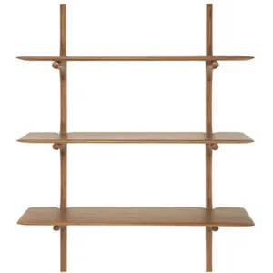 Comparateur de prix : Étagère murale 3 étages en acajou massif 100 x 35 x 126 cm PI - Ethnic...