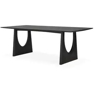 ETHNICRAFT table rectangulaire GEOMETRIC 220 cm (Chêne noir - bois mas...