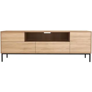 ETHNICRAFT meuble TV WHITEBIRD 180 cm (Naturel - Chêne et métal) pas cher
