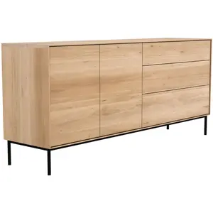 ETHNICRAFT buffet WHITEBIRD avec 2 portes et 3 tiroirs (Naturel - Chên...