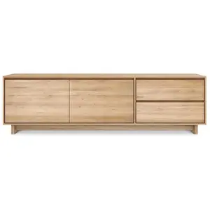 ETHNICRAFT meuble TV WAVE 210 cm (Naturel - chêne)