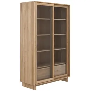 ETHNICRAFT meuble buffet WAVE avec 2 portes coulissantes et 2 tiroirs ...