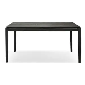ETHNICRAFT table rectangulaire BOK (140 x 80 x 76 cm - Chêne teint noi...