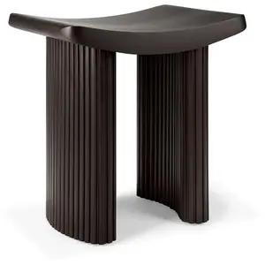 ETHNICRAFT tabouret ROLLER MAX (Acajou brun foncé - bois massif)