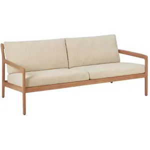 Ethnicraft - Canapé de jardin rembourré Jack - Beige - Tissu polypropy...