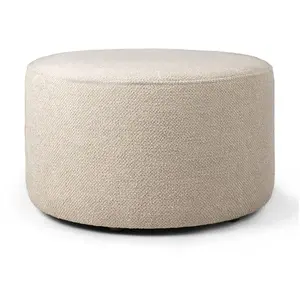 Comparateur de prix : ETHNICRAFT pouf BARROW 60 x 60 x H 35 cm (Off white - Tissu)