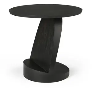 Table d'appoint noire en teck Oblic - Ethnicraft Accessories