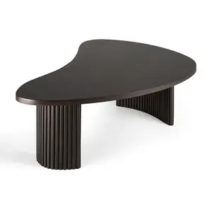 Comparateur de prix : Ethnicraft - Table basse Boomerang - Bois naturel - Acajou massif tein...