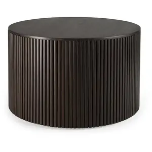 ETHNICRAFT table basse avec rangement ROLLER MAX (Ø 60 x 37 cm - Acajo... pas cher