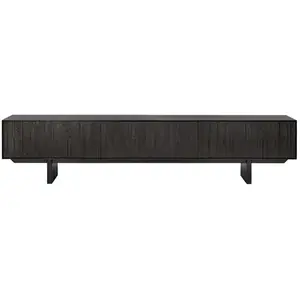 ETHNICRAFT meuble TV MOSAIC 242 cm (Noir - Teck et métal)