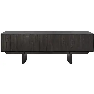 ETHNICRAFT meuble TV MOSAIC 162 cm (Noir - Teck et métal)