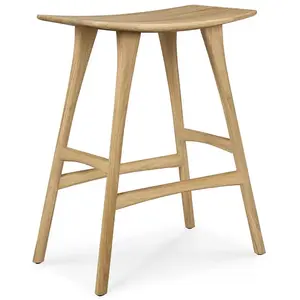 Comparateur de prix : ETHNICRAFT tabouret OSSO H 67 cm (Chêne naturel - bois massif)