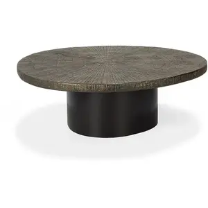 ETHNICRAFT table basse SLICE (105 x 94 cm - Minerals Whisky)