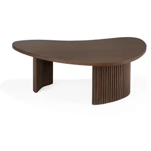 Comparateur de prix : ETHNICRAFT table basse BOOMERANG 90 cm (Teck marron - bois massif)