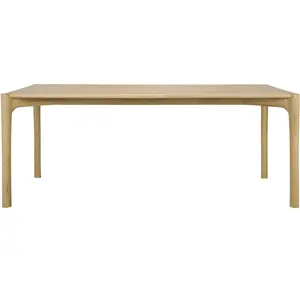 Comparateur de prix : ETHNICRAFT table rectangulaire PI (200 x 95 x 76 cm - chêne naturel)