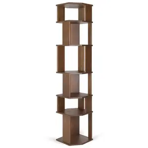 ETHNICRAFT bibliothèque verticale STAIRS (Teck peint marron - bois mas...