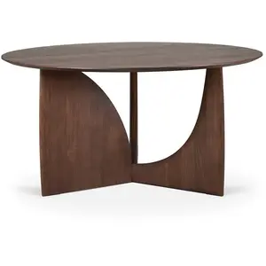 ETHNICRAFT table round GEOMETRIC Ø 150 cm (Teck peint marron - bois ma...
