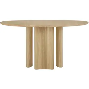 Ethnicraft - Table ronde Roller - Bois naturel - Chêne massif - Design...Vendu parmade-in-design