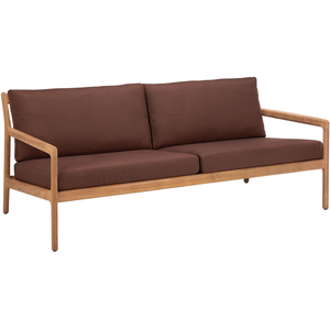 Ethnicraft - Canapé de jardin rembourré Jack outdoor - Rouge - Tissu polypropylène - Designer Jacques Deneef pas cher