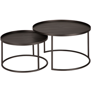 Ethnicraft - Tables gigognes CORE - Marron - Aluminium thermolaqué pas cher