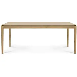 ETHNICRAFT table rectangulaire BOK (200 x 95 x 76 cm - chêne verni) pas cher