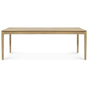 ETHNICRAFT table rectangulaire BOK (220 x 95 x 76 cm - chêne verni) pas cher