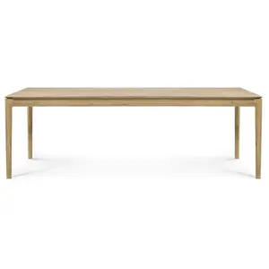 ETHNICRAFT table rectangulaire BOK (240 x 100 x 76 cm - chêne verni) pas cher
