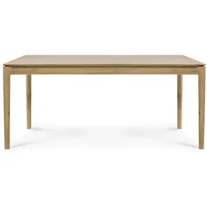 ETHNICRAFT table rectangulaire BOK (180 x 90 x 76 cm - chêne verni) pas cher