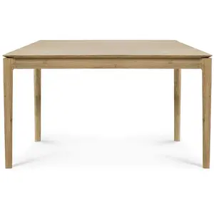 ETHNICRAFT table rectangulaire BOK (140 x 80 x 76 cm - chêne verni) pas cher