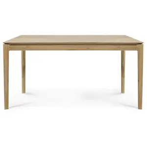 ETHNICRAFT table rectangulaire BOK (160 x 80 x 76 cm - chêne verni) pas cher