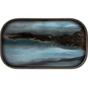 Ethnicraft - Plateau Organic - Bleu - Bois - Designer Dawn Sweitzer pas cher