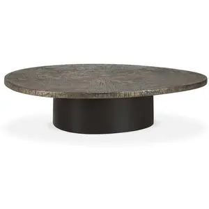Ethnicraft - Table basse Slice - Marron - Métal themolaquéVendu parmyareadesign