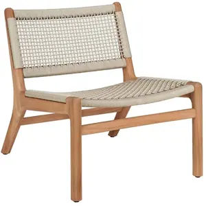 ETHNICRAFT fauteuil d'éxterieur JACK WOVEN (Beige - Teck et corde) pas cher