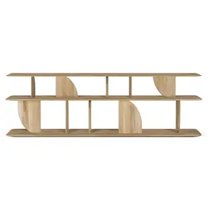 ETHNICRAFT console GEOMETRIC (Chêne - bois massif) pas cher