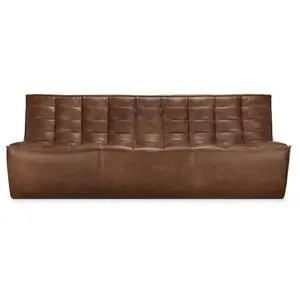 Comparateur de prix : ETHNICRAFT canapé à 3 places N701 (Chestnut - cuir)