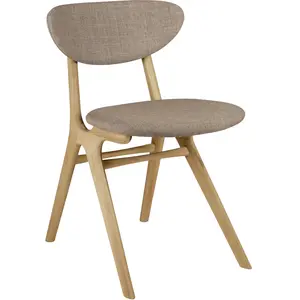 Ethnicraft - Chaise rembourrée Eye - Gris - Chêne massif - Designer Al...