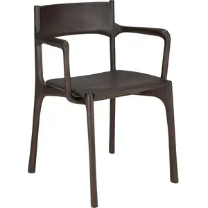 Comparateur de prix : ETHNICRAFT chaise avec accoudoirs PI (Teck brun foncé - bois massif)