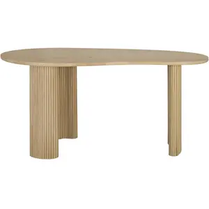 Ethnicraft - Bureau Boomerang - Bois naturel - Chêne massif huilé - De...Vendu parmade-in-design