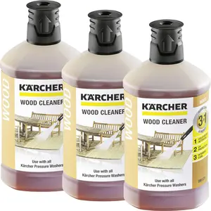 3x Kärcher RM 612 Nettoyant bois 3 en 1 pour nettoyeurs haute pression (1000ml) pas cher