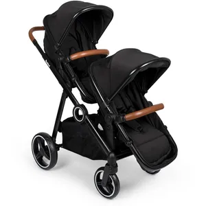 BANINNI Luiz - Poussette Double - De 0 à 36 mois - Jusqu'à 22Kg - Noir