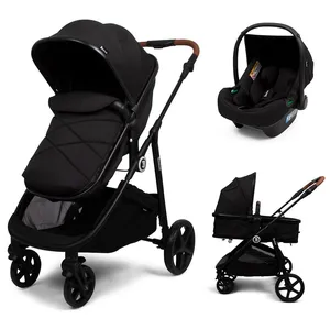 Baninni 3-en-1 Poussette Multi Stands avec Siège d’Auto Nelia Noir
