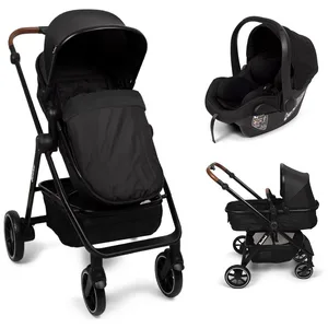 Baninni 3-en-1 Poussette Multi Stands avec Siège d’Auto Adria Noir