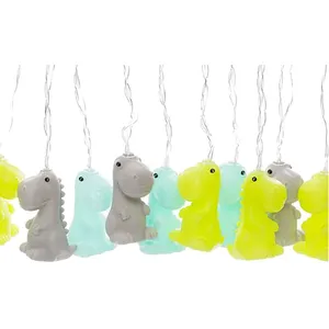 DHINK Guirlande lumineuse dinosaures - Vert, Gris et Bleu 3.6 x 5.2 x 7.1 cm pas cher