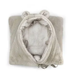Babyshower Nid d'ange passe sangle Teddy Soft Beige Fleece