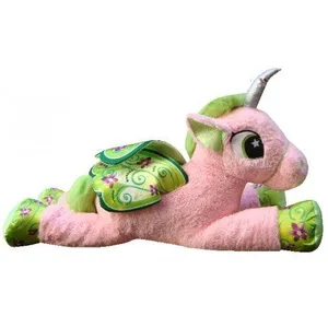 Licorne Couchee Geante Rose Avec Ailes 1 Metre 10 - Peluche Enfant 110...