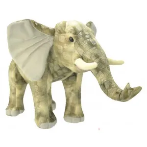 Peluche elephant gris debout 40 cm - animaux d'afrique - wild pas cher