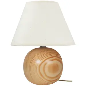 TOSEL LAMPE BOIS - Lampe de chevet globe bois naturel TU pas cher